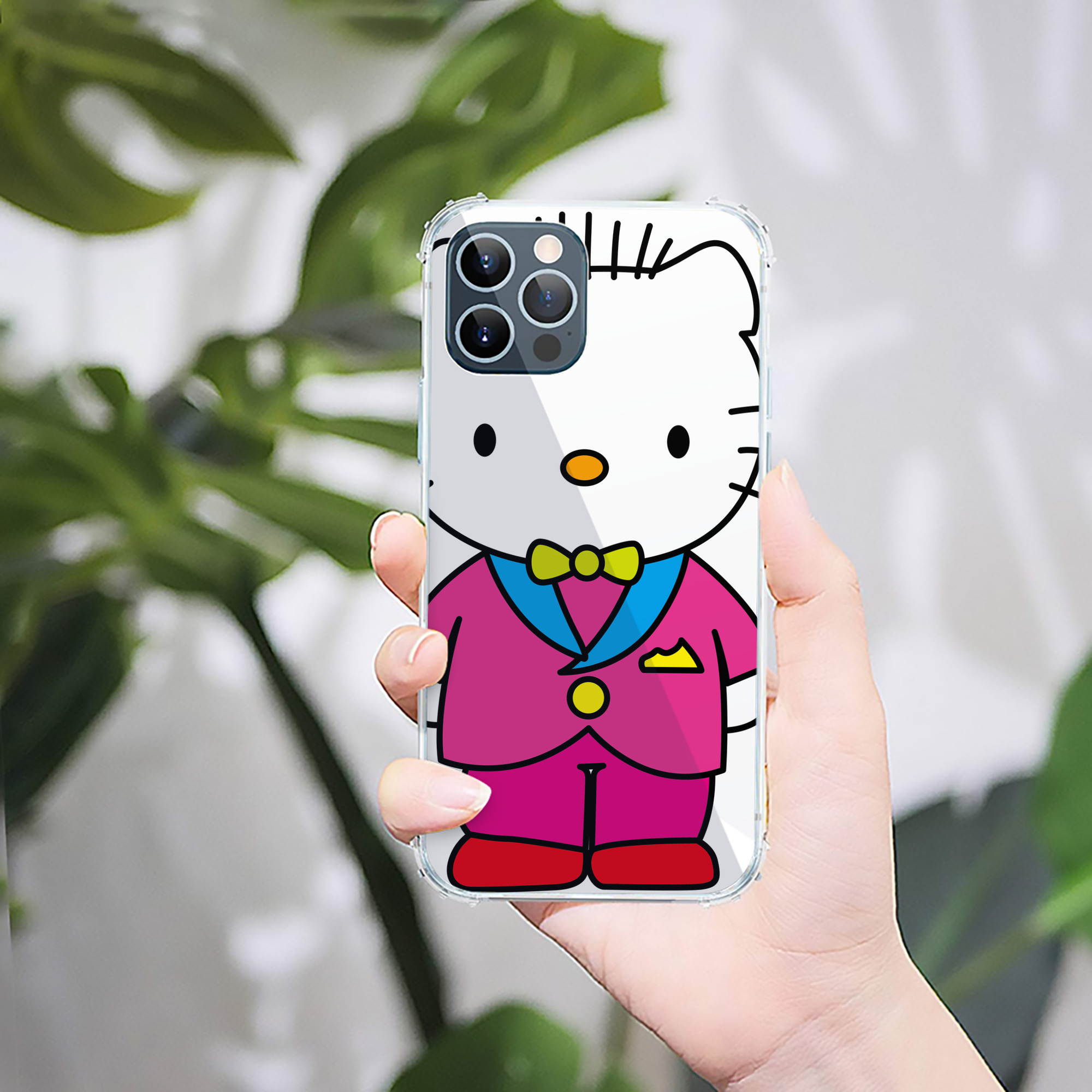 （画像用） Hello Kitty ハローキティ 【iPhone 12シリーズ対応】透明スマホケース（クリアソフトケース）